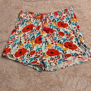 Hello Mello Floral print Sleep Shorts, Size M/L
